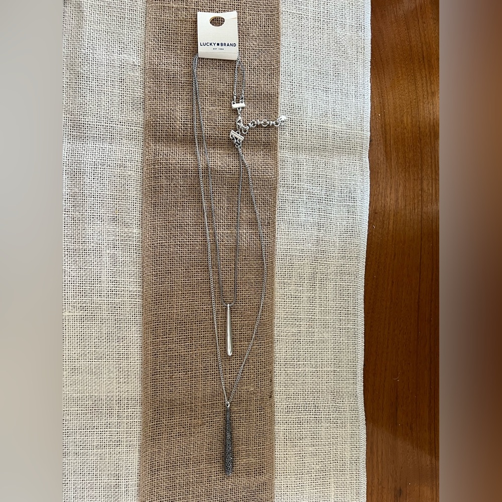 Lucky brand 2 tear drop layered necklace